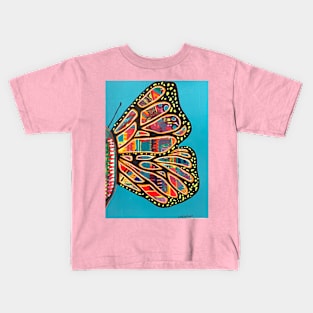 Butterfly in Aqua Kids T-Shirt